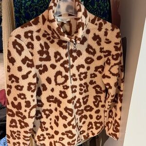 Cozy Hill Women's Leopard Print Bomber Jacket